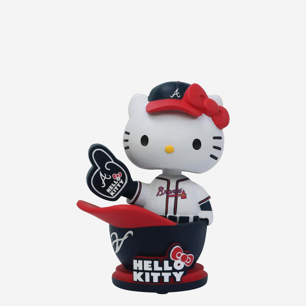 Hello Kitty® Atlanta Braves Baseball Helmet Bobblehead FOCO - FOCO.com