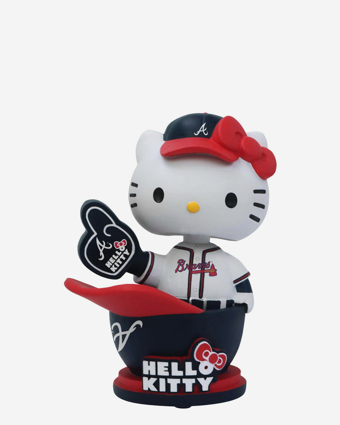 Hello Kitty® Atlanta Braves Baseball Helmet Bobblehead FOCO - FOCO.com