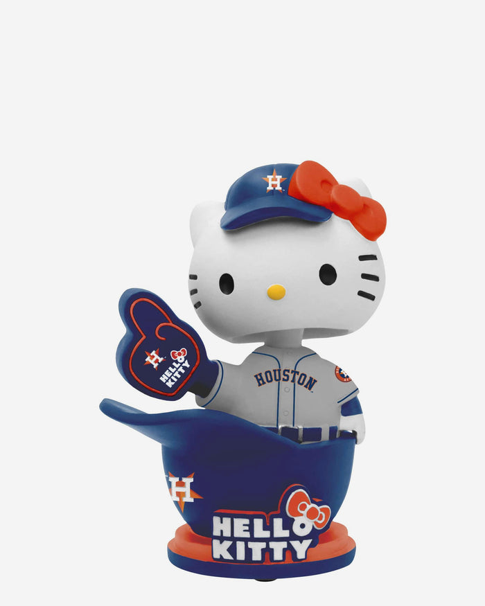 Hello Kitty® Houston Astros Baseball Helmet Away Jersey Bobblehead FOCO - FOCO.com