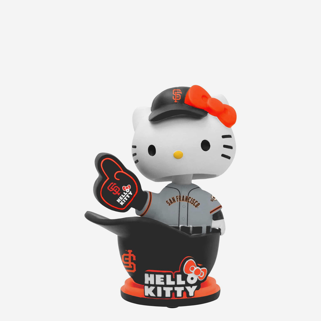 Hello Kitty® San Francisco Giants Baseball Helmet Away Jersey Bobblehead FOCO - FOCO.com