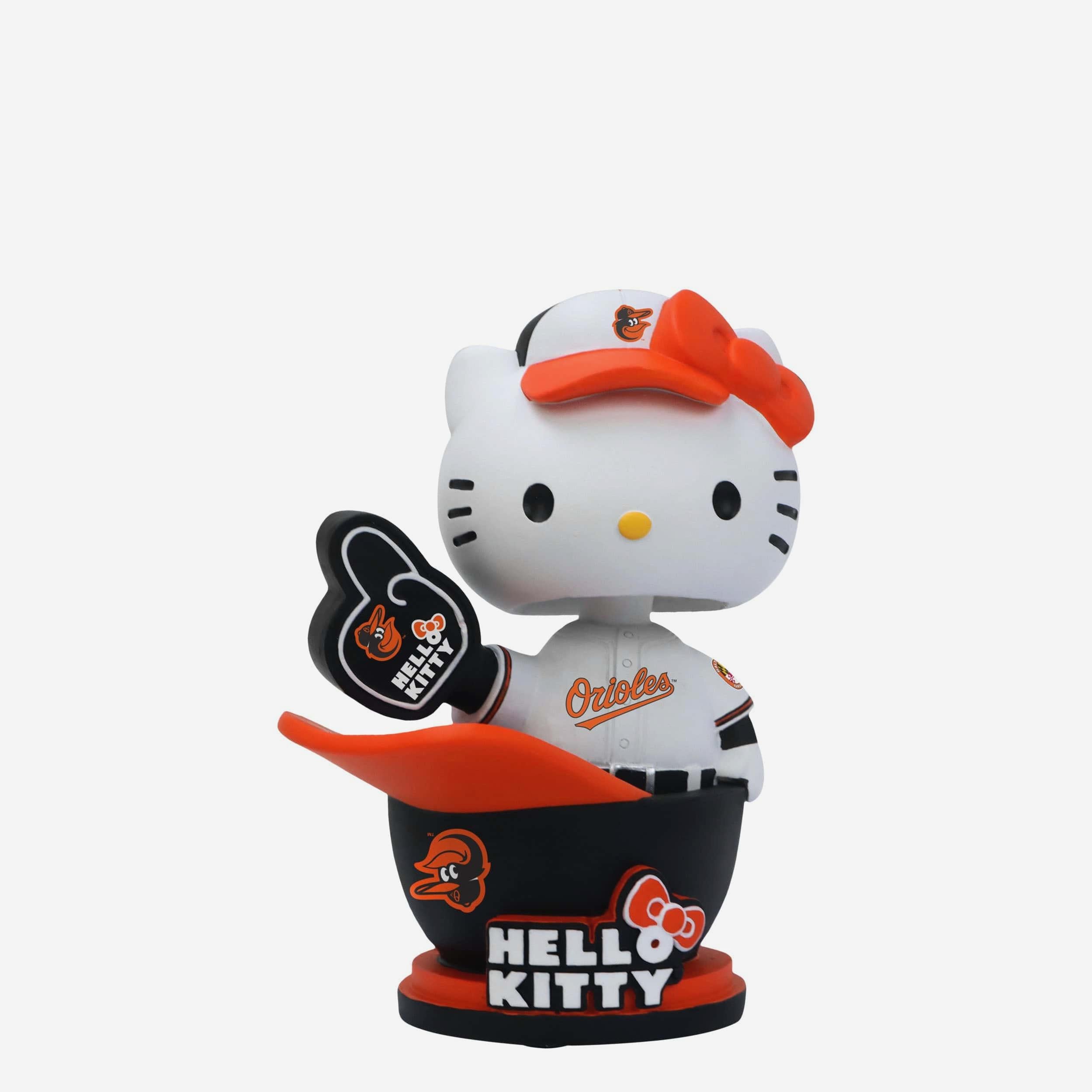 Hello Kitty® Baltimore Orioles Baseball Helmet Bobblehead FOCO