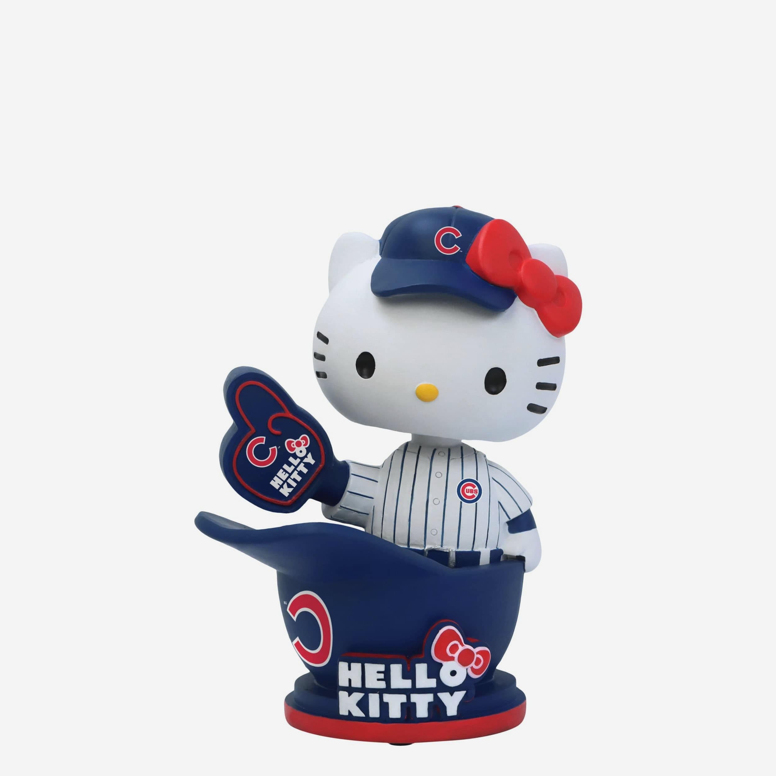 Hello Kitty® Chicago Cubs Baseball Helmet Bobblehead FOCO
