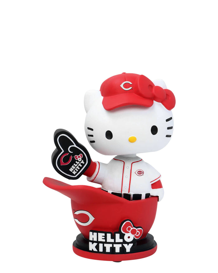 Hello Kitty® Cincinnati Reds Baseball Helmet Bobblehead FOCO - FOCO.com
