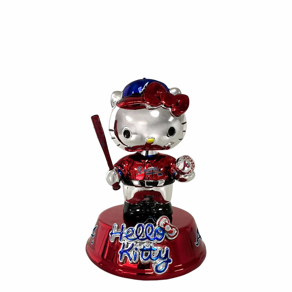 Atlanta Braves Hello Kitty® Electroplated Edition Mini Bobblehead