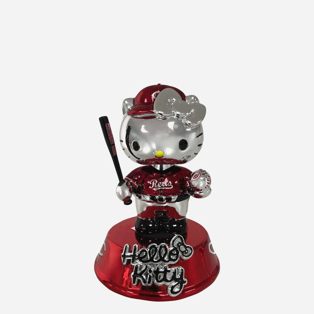Cincinnati Reds Hello Kitty® Electroplated Edition Mini Bobblehead FOCO - FOCO.com