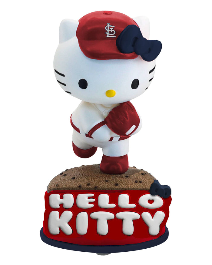 Hello Kitty® St Louis Cardinals On The Mound Bobblehead FOCO - FOCO.com