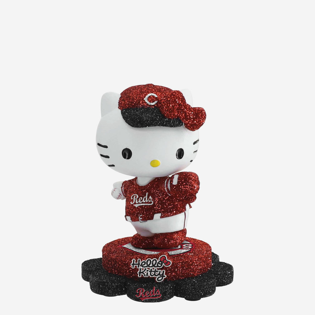 Cincinnati Reds Hello Kitty® Glitter Mini Bobblehead FOCO - FOCO.com