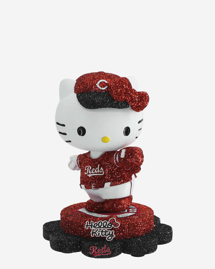 Cincinnati Reds Hello Kitty® Glitter Mini Bobblehead FOCO - FOCO.com