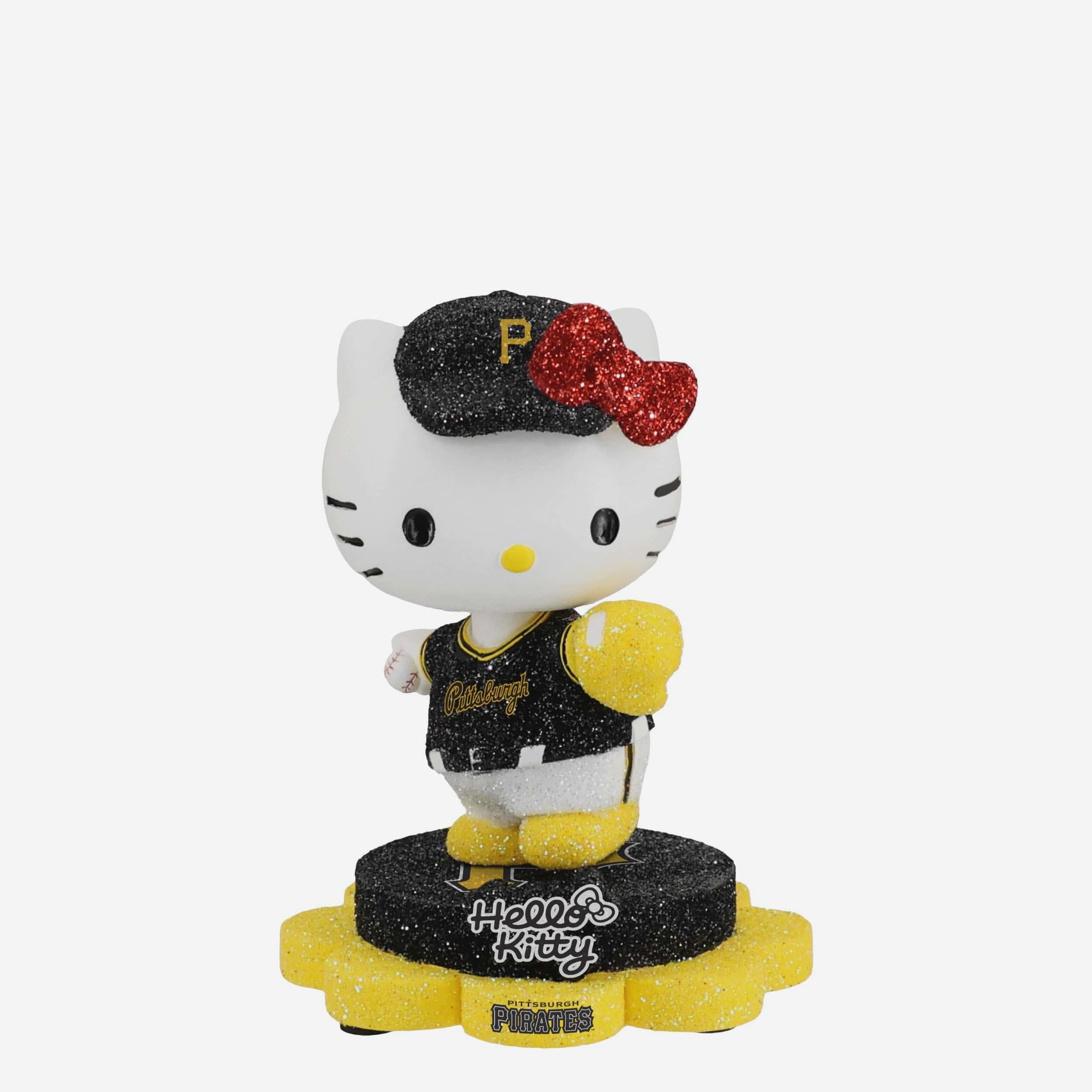 Pittsburgh Pirates Hello Kitty® Glitter Mini Bobblehead FOCO