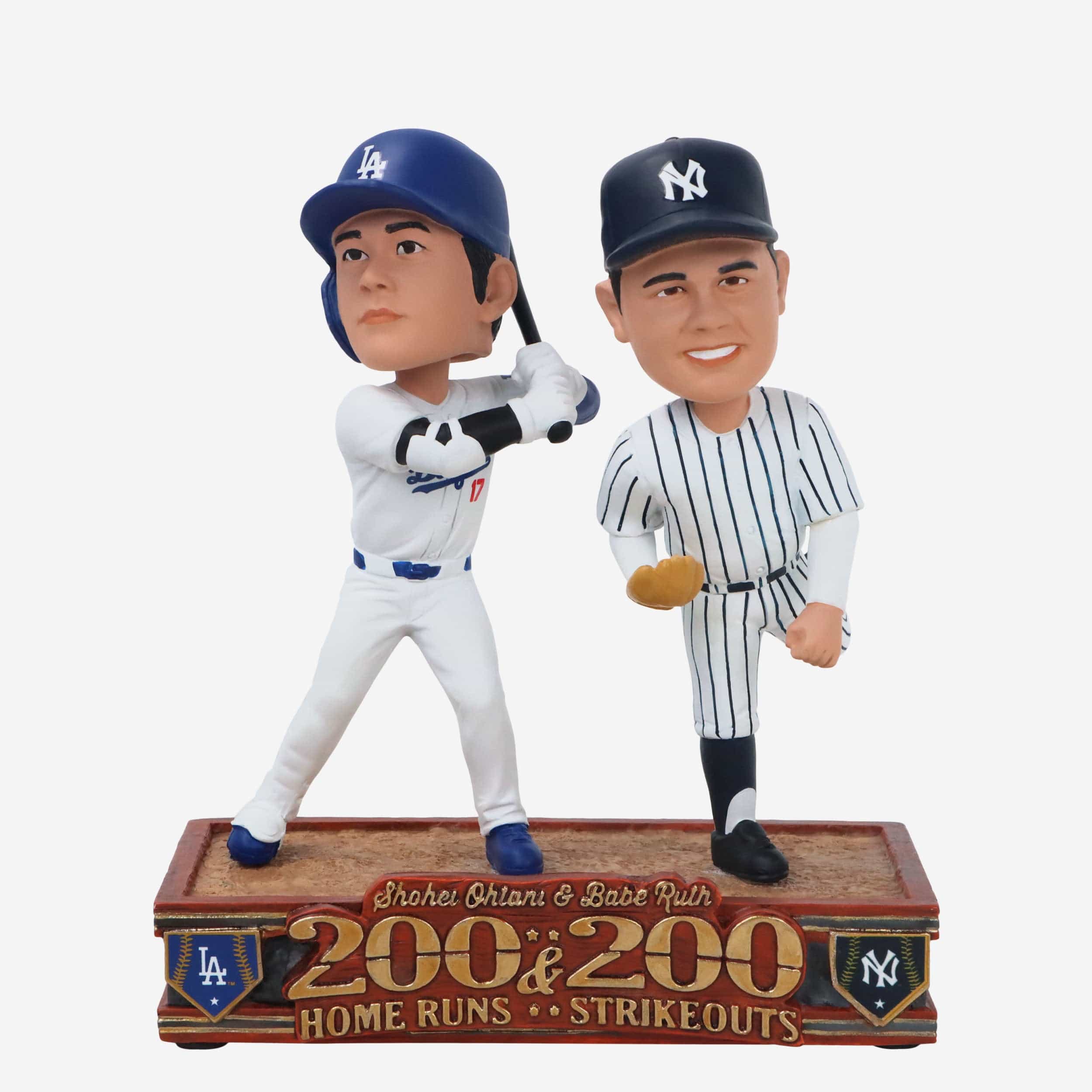 Shohei Ohtani & Babe Ruth Los Angeles Dodgers & New York Yankees
