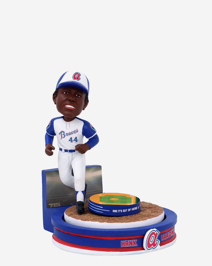 Hank Aaron Atlanta Braves Home Run Spinner Mini Bobblehead Scene FOCO - FOCO.com