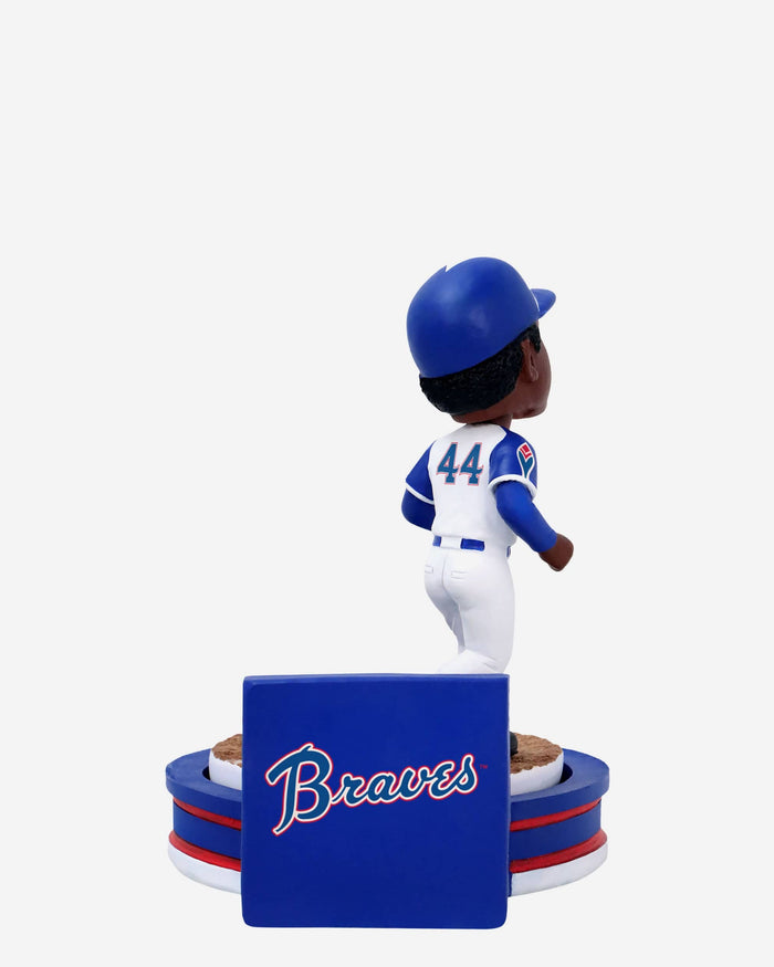 Hank Aaron Atlanta Braves Home Run Spinner Mini Bobblehead Scene FOCO - FOCO.com