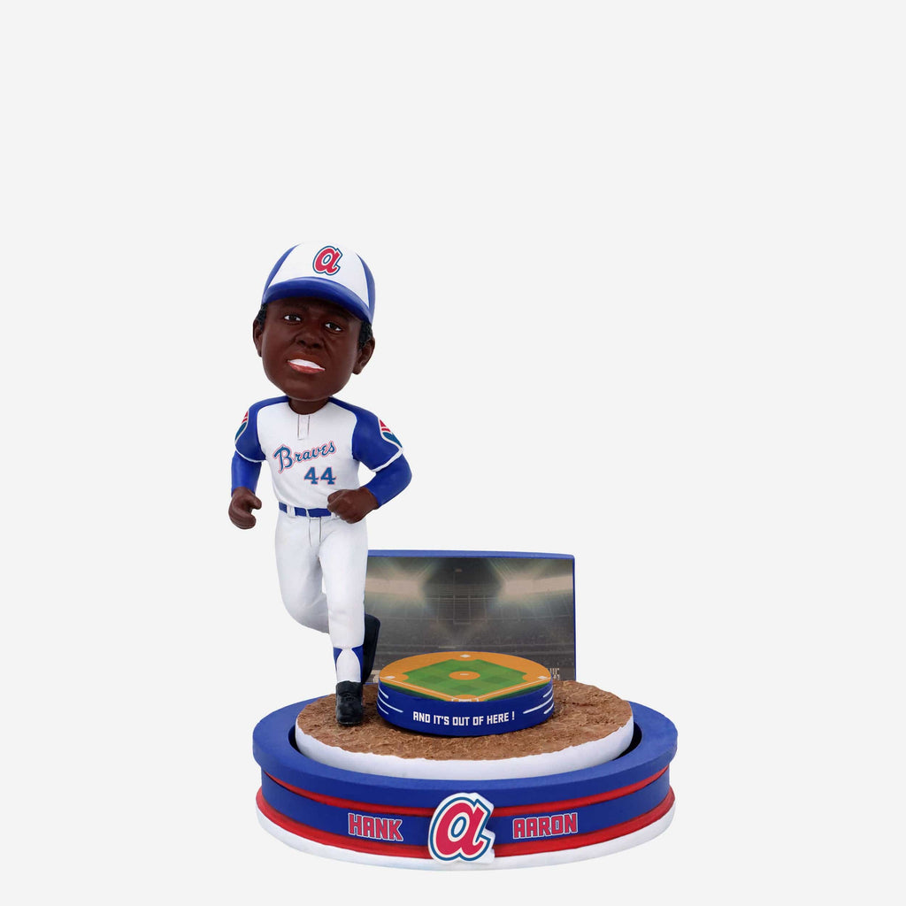 Hank Aaron Atlanta Braves Home Run Spinner Mini Bobblehead Scene FOCO - FOCO.com