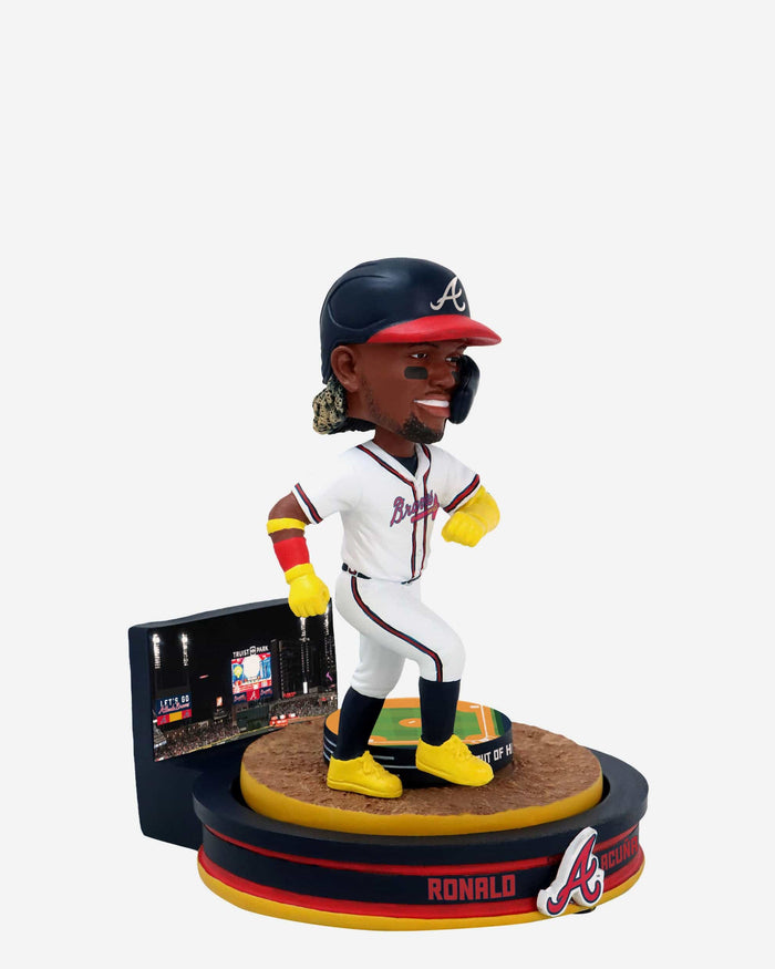 Ronald Acuna Jr Atlanta Braves Home Run Spinner Mini Bobblehead Scene FOCO - FOCO.com