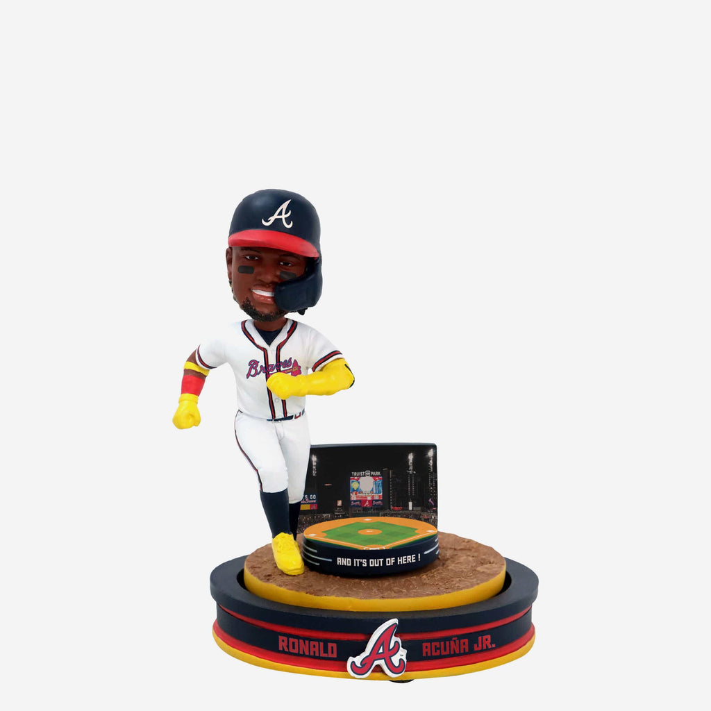 Ronald Acuna Jr Atlanta Braves Home Run Spinner Mini Bobblehead Scene FOCO - FOCO.com
