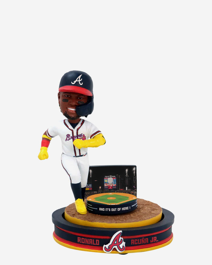Ronald Acuna Jr Atlanta Braves Home Run Spinner Mini Bobblehead Scene FOCO - FOCO.com