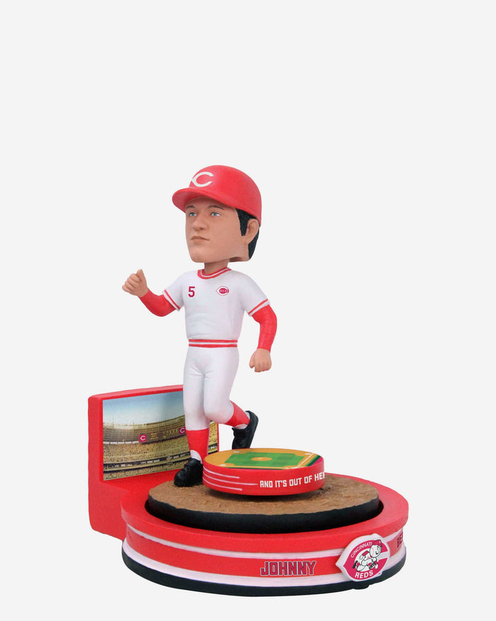 Johnny Bench Cincinnati Reds Home Run Spinner Mini Bobblehead Scene FOCO - FOCO.com