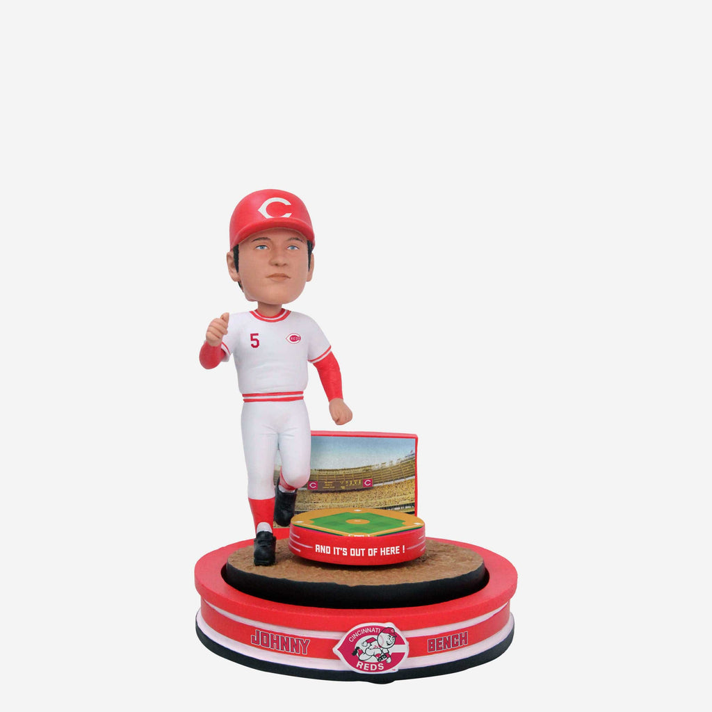 Johnny Bench Cincinnati Reds Home Run Spinner Mini Bobblehead Scene FOCO - FOCO.com