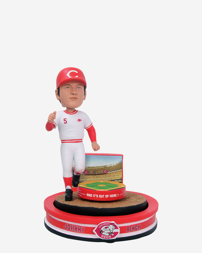 Johnny Bench Cincinnati Reds Home Run Spinner Mini Bobblehead Scene FOCO - FOCO.com