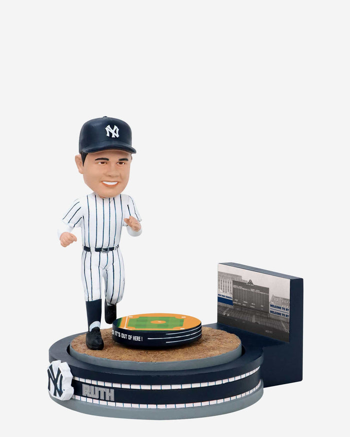 Babe Ruth New York Yankees Home Run Spinner Mini Bobblehead Scene FOCO - FOCO.com
