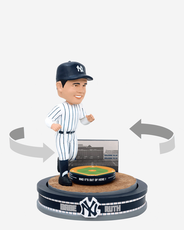 Babe Ruth New York Yankees Home Run Spinner Mini Bobblehead Scene FOCO - FOCO.com