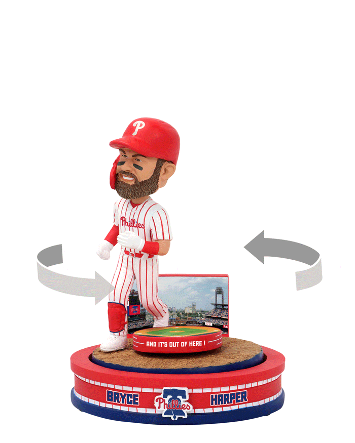 Bryce Harper Philadelphia Phillies Home Run Spinner Mini Bobble Scene FOCO - FOCO.com