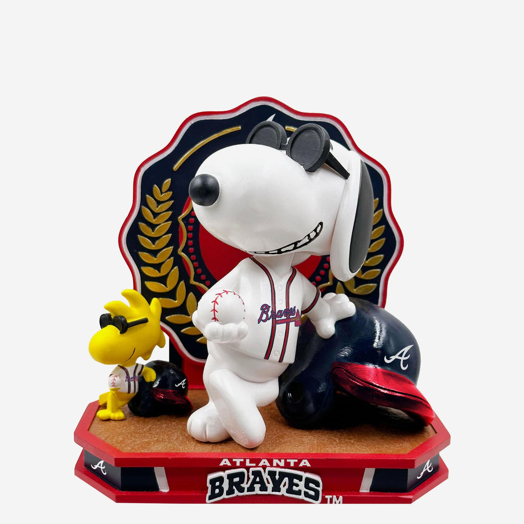Atlanta Braves Snoopy & Woodstock Joe Cool Peanuts Dual Bobblehead FOCO - FOCO.com