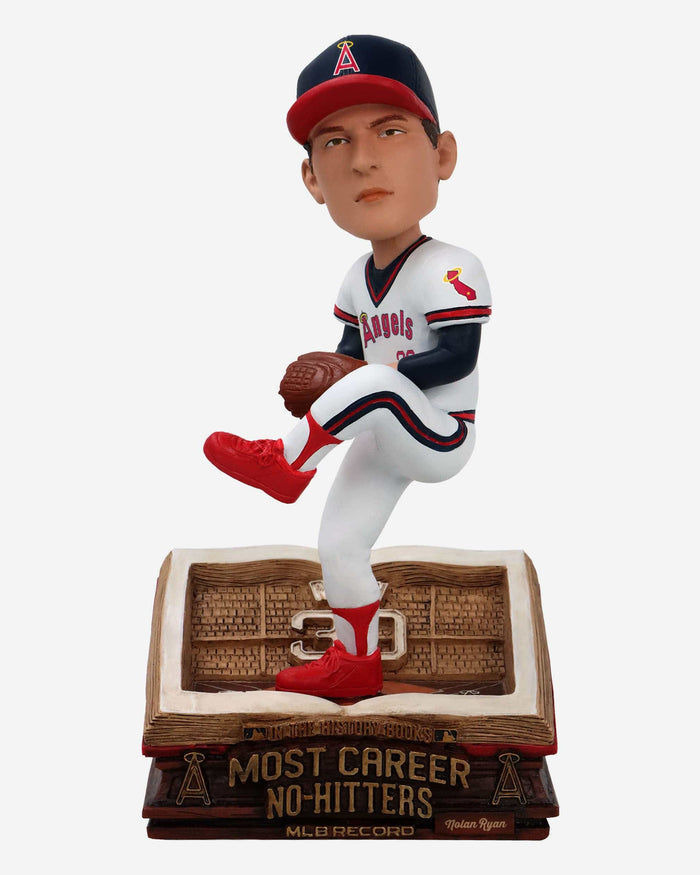 Nolan Ryan Los Angeles Angels All-Time Career No-Hitters Record Book Bobblehead FOCO - FOCO.com