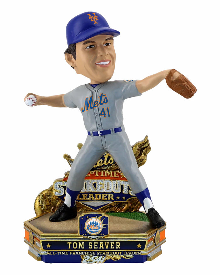 Tom Seaver New York Mets All-Time Franchise Strikeouts Leader Bobblehead FOCO - FOCO.com