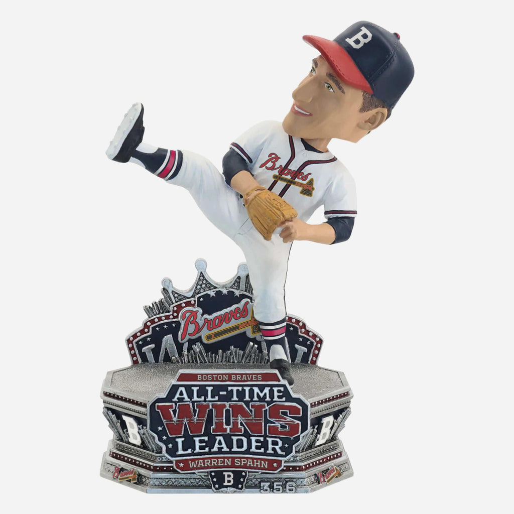 Warren Spahn Atlanta Braves All-Time Franchise Wins Leader Bobblehead FOCO - FOCO.com