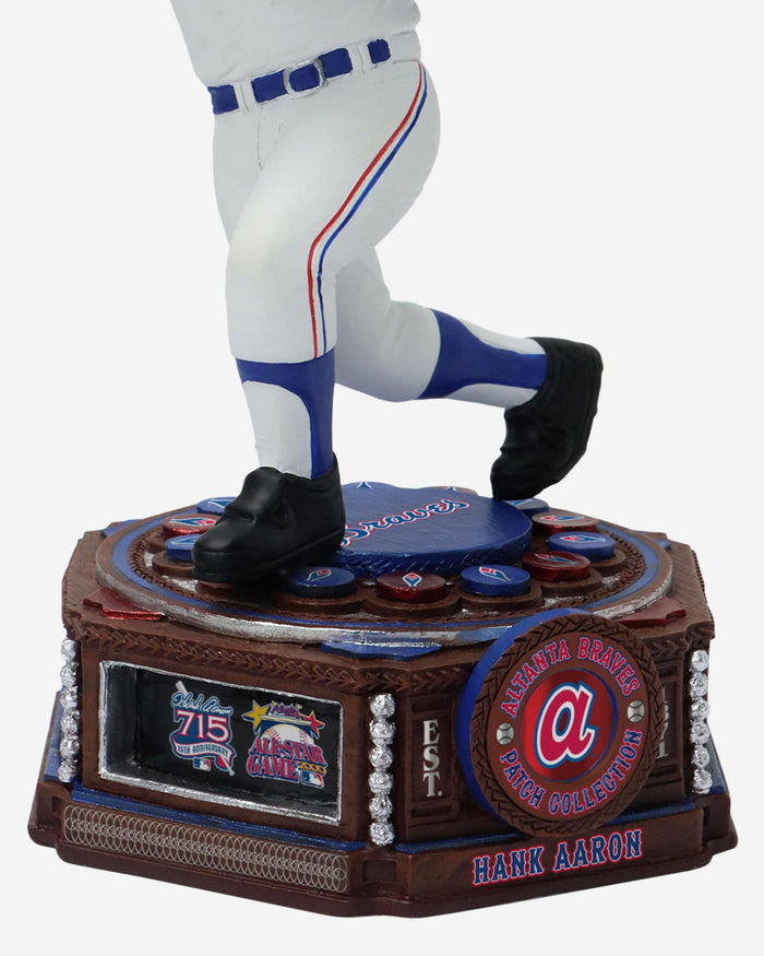 Hank Aaron Atlanta Braves Patch Collection Bobblehead FOCO - FOCO.com