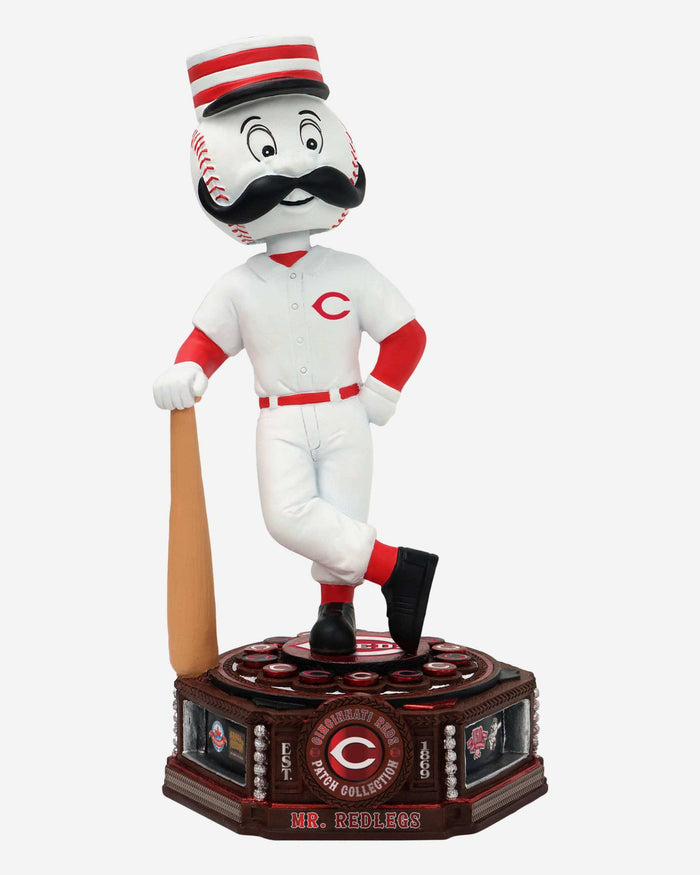 Mr Redlegs Cincinnati Reds Patch Collection Mascot Bobblehead FOCO - FOCO.com