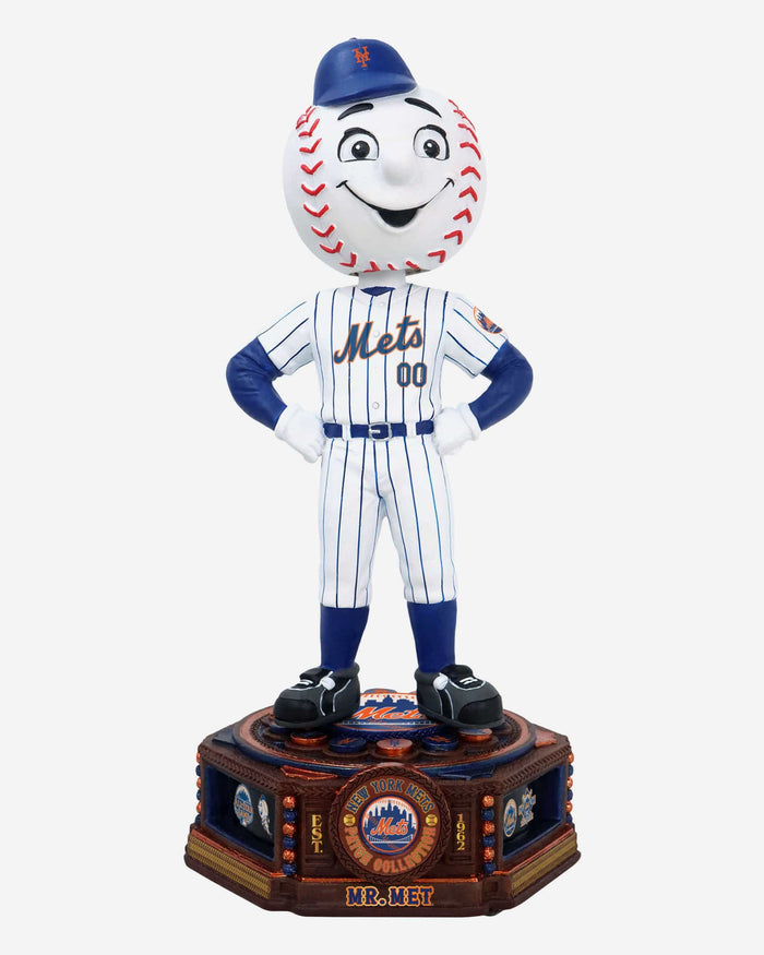 Mr Met New York Mets Patch Collection Mascot Bobblehead FOCO - FOCO.com
