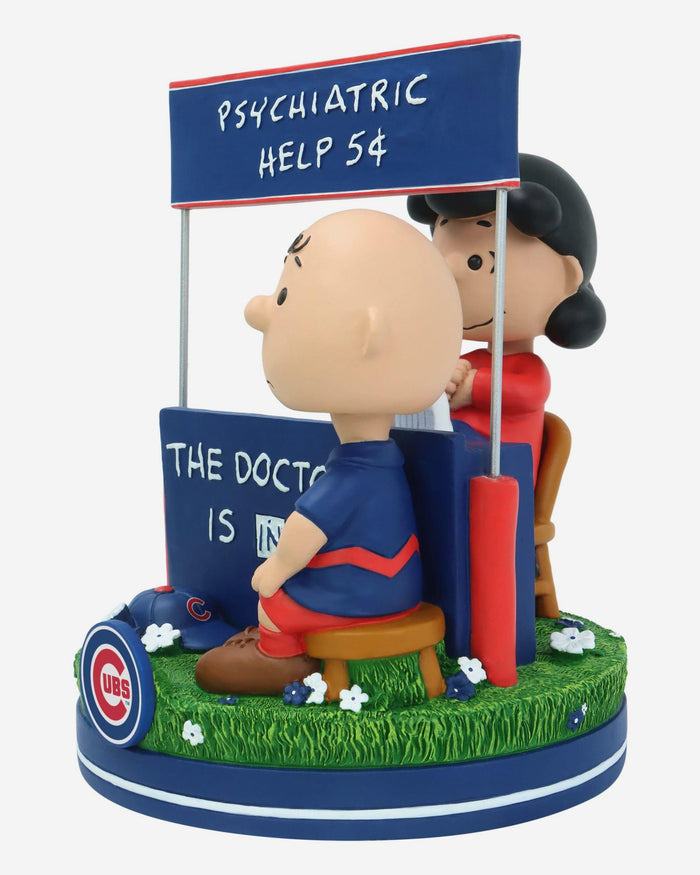 Chicago Cubs Lucy & Charlie Brown Peanuts Psychiatry Stand Dual Bobblehead FOCO - FOCO.com