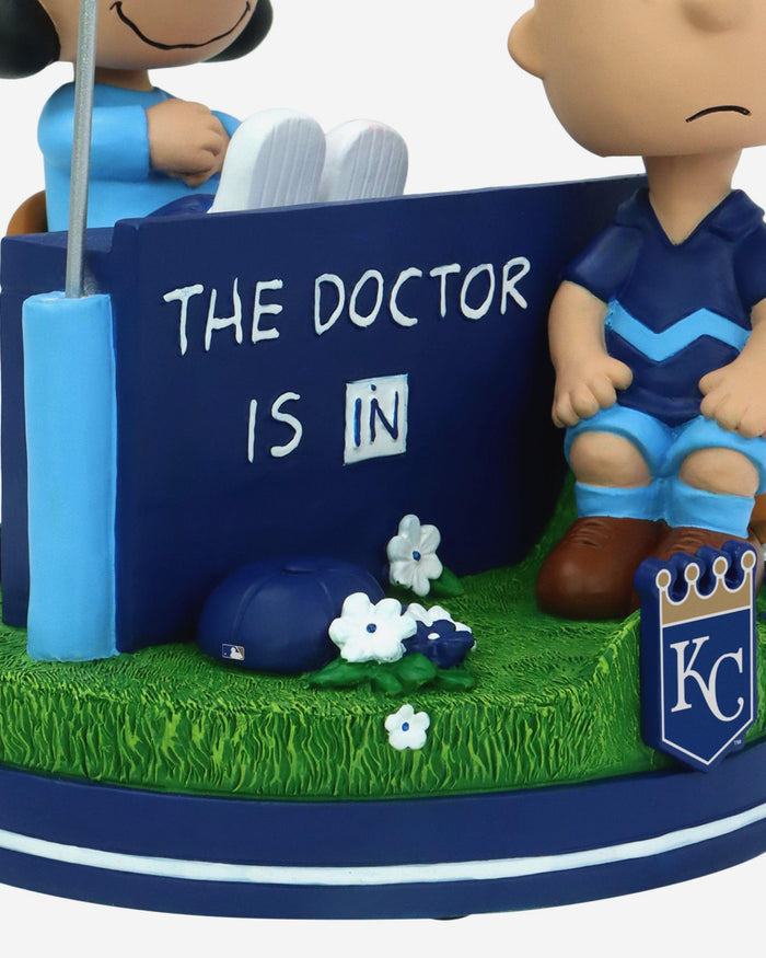 Kansas City Royals Lucy & Charlie Brown Peanuts Psychiatry Stand Dual Bobblehead FOCO - FOCO.com