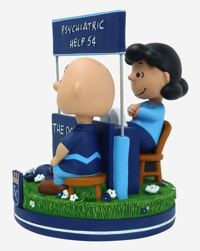 Kansas City Royals Lucy & Charlie Brown Peanuts Psychiatry Stand Dual Bobblehead FOCO - FOCO.com