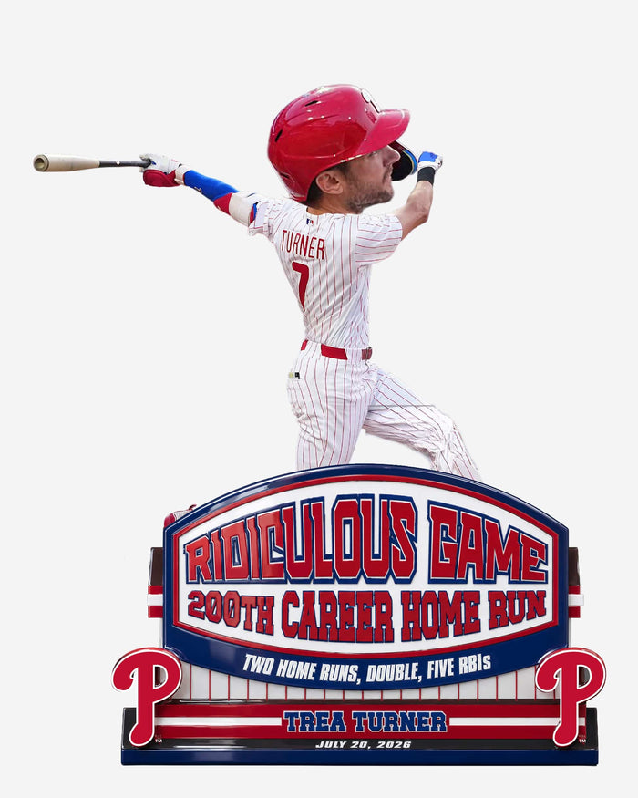 Trea Turner Philadelphia Phillies 200th Career Home Run Ridiculous Game Bobblehead