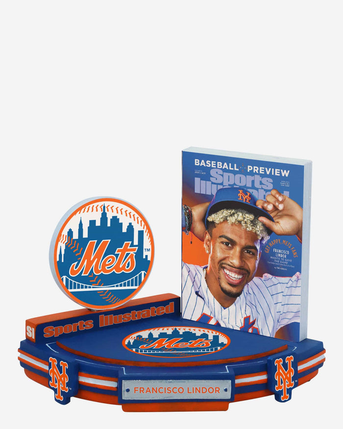 Francisco Lindor New York Mets Get Happy Sports Illustrated Cover Bobblehead FOCO - FOCO.com