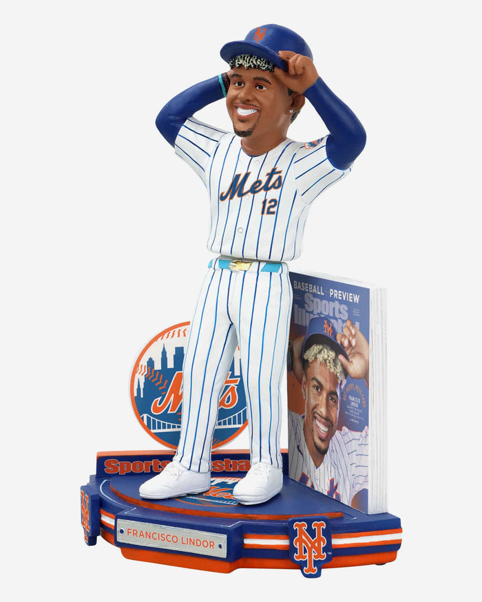 Francisco Lindor New York Mets Get Happy Sports Illustrated Cover Bobblehead FOCO - FOCO.com