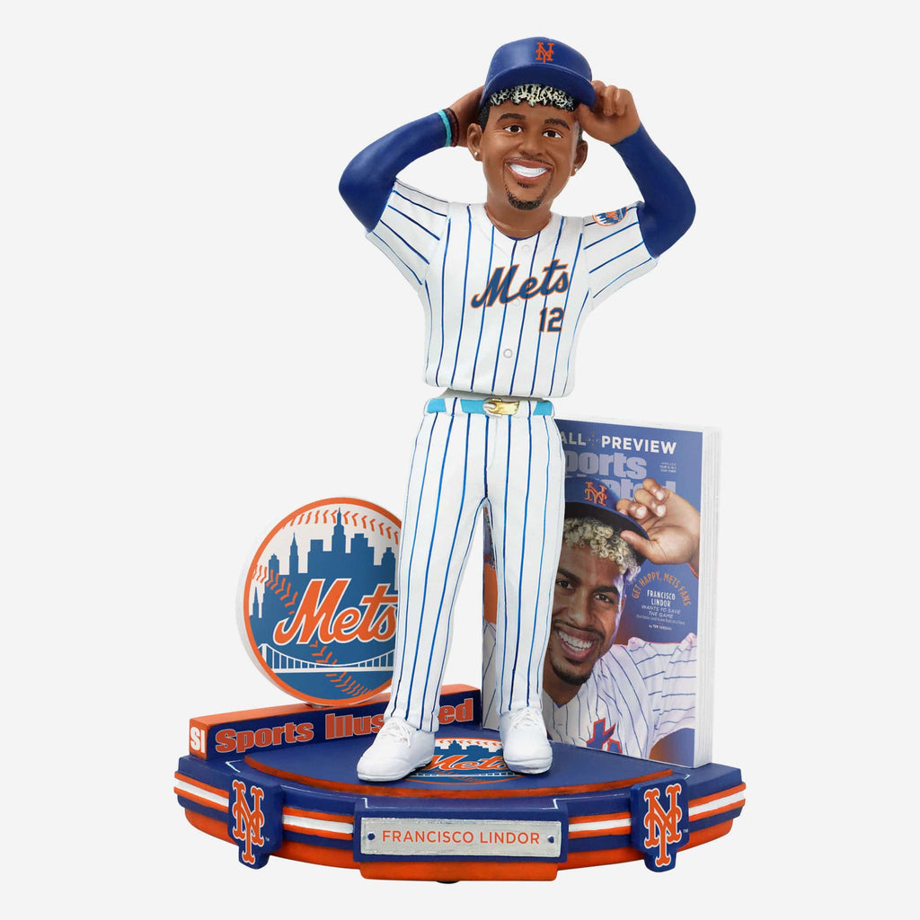 Francisco Lindor New York Mets Get Happy Sports Illustrated Cover Bobblehead FOCO - FOCO.com