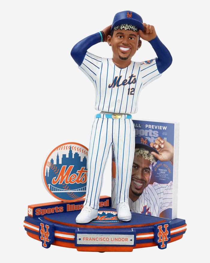 Francisco Lindor New York Mets Get Happy Sports Illustrated Cover Bobblehead FOCO - FOCO.com