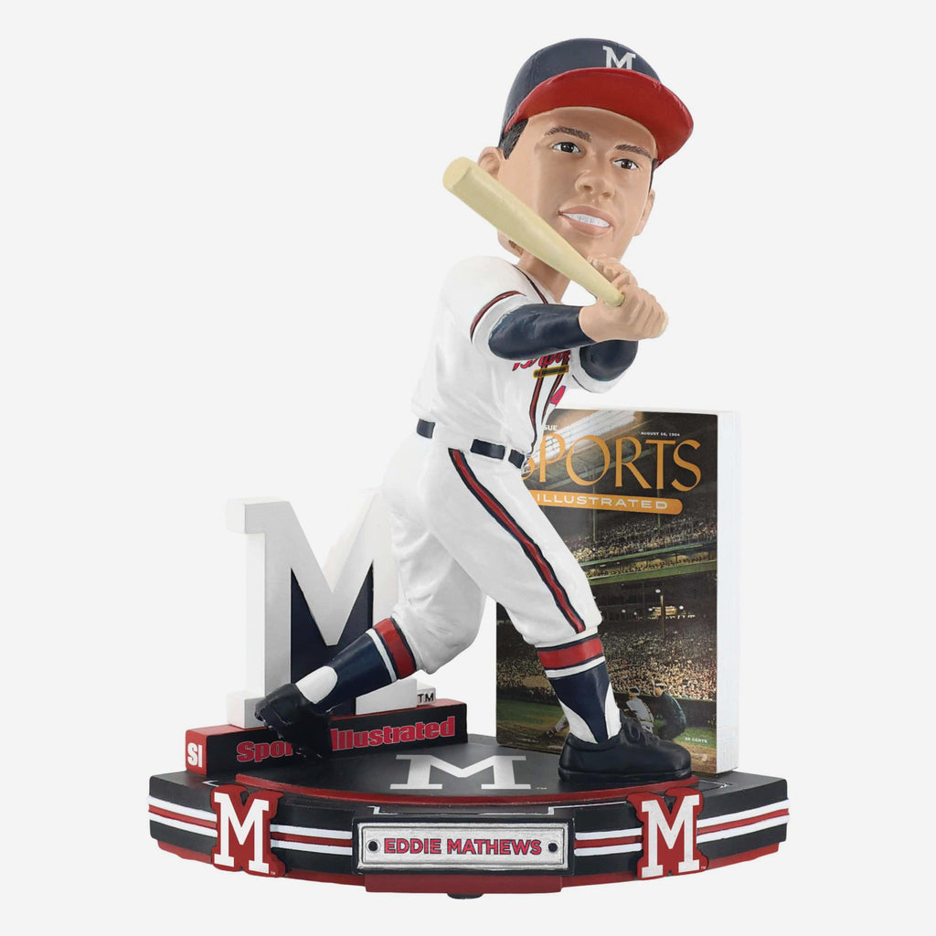 Eddie Mathews Milwaukee Braves First Issue 1954 Sports Illustrated Cover Bobblehead FOCO - FOCO.com