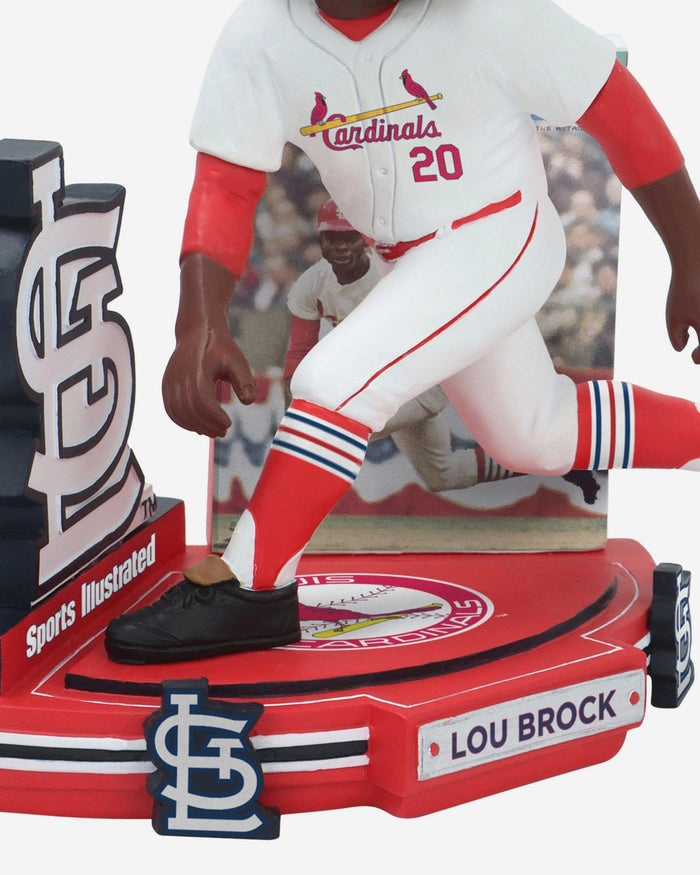 Lou Brock St Louis Cardinals 1967 World Series Sports Illustrated Cover Bobblehead FOCO - FOCO.com