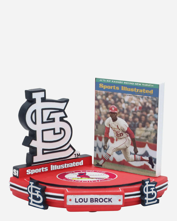 Lou Brock St Louis Cardinals 1967 World Series Sports Illustrated Cover Bobblehead FOCO - FOCO.com