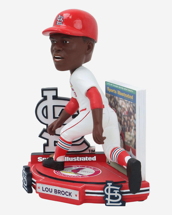 Lou Brock St Louis Cardinals 1967 World Series Sports Illustrated Cover Bobblehead FOCO - FOCO.com