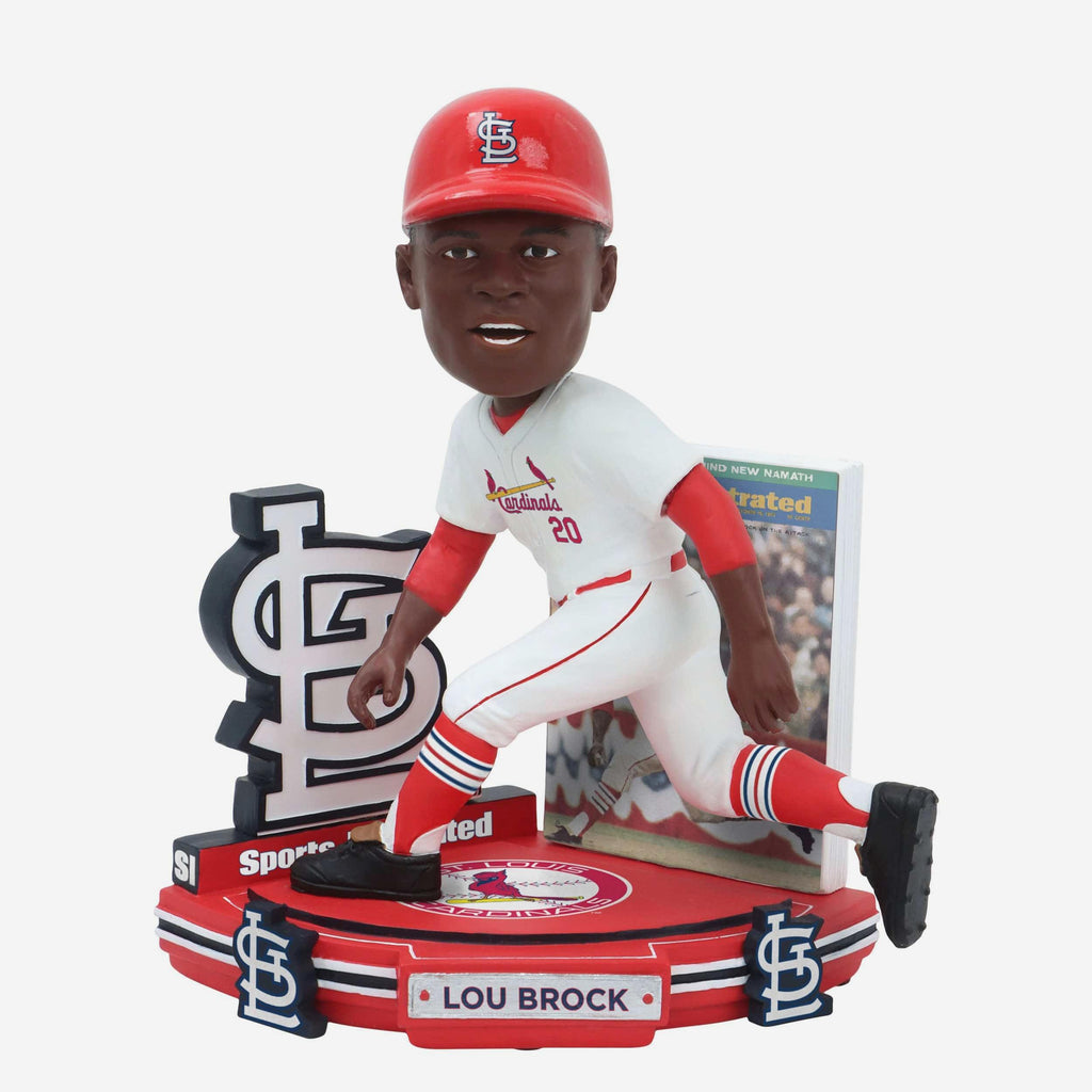 Lou Brock St Louis Cardinals 1967 World Series Sports Illustrated Cover Bobblehead FOCO - FOCO.com