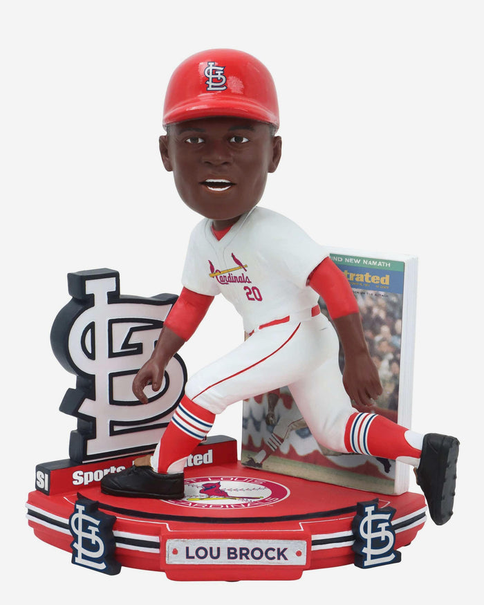 Lou Brock St Louis Cardinals 1967 World Series Sports Illustrated Cover Bobblehead FOCO - FOCO.com