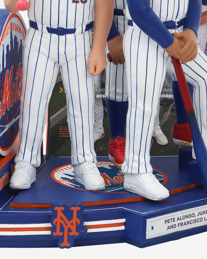 Pete Alonso & Juan Soto & Francisco Lindor New York Mets The Mets Collection Sports Illustrated Cover Bobblehead FOCO - FOCO.com
