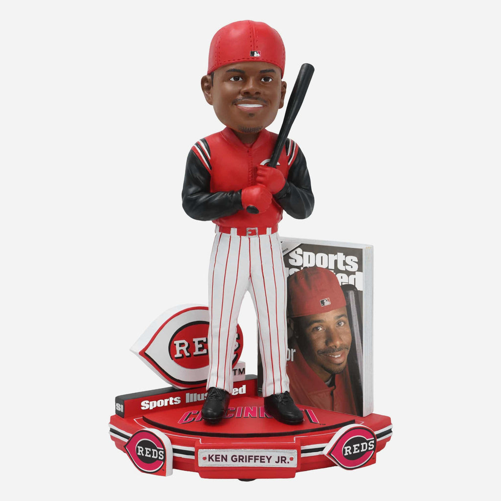 Ken Griffey Jr Cincinnati Reds How the Reds got Junior Sports Illustrated Cover Bobblehead FOCO - FOCO.com
