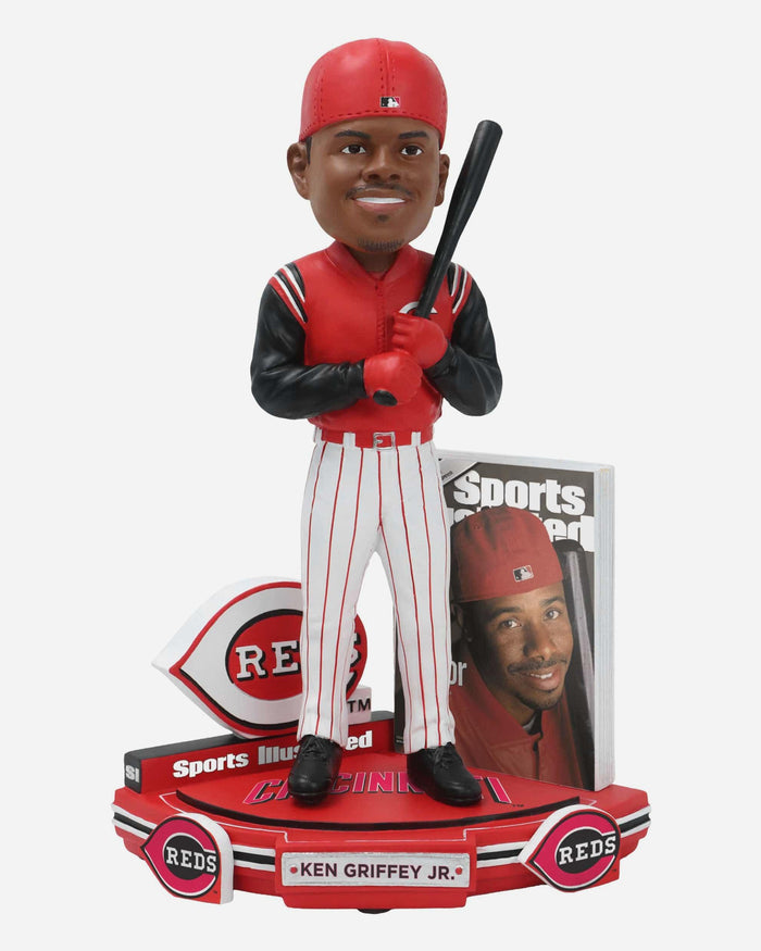 Ken Griffey Jr Cincinnati Reds How the Reds got Junior Sports Illustrated Cover Bobblehead FOCO - FOCO.com